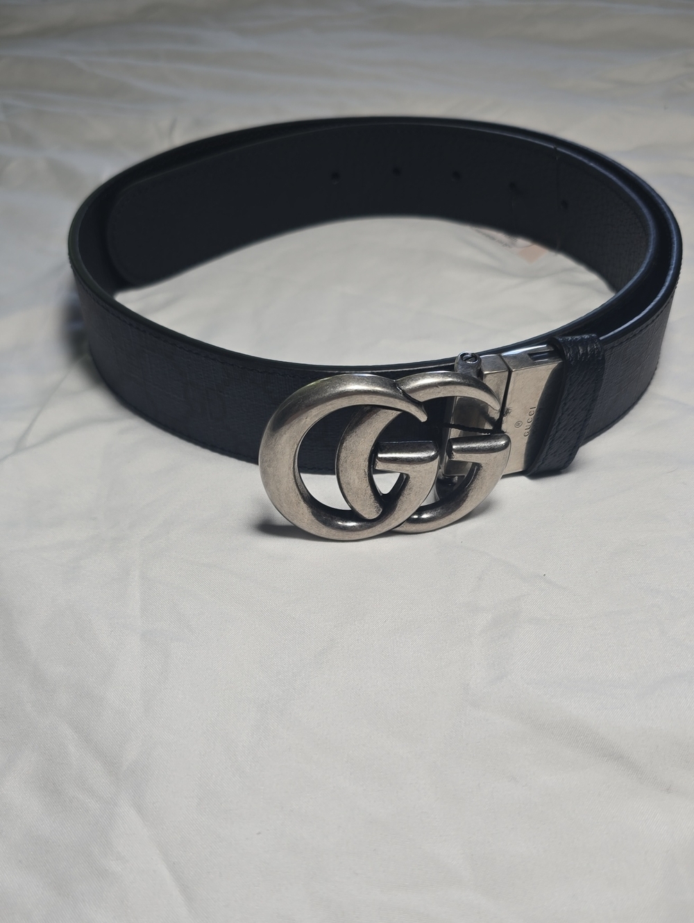 Gucci Reversible Belt with Silver Double G